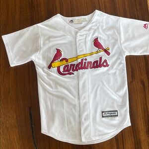 Majestic White Cardinals Kids Jersey